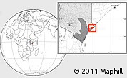Blank Location Map of KIUNGA, highlighted country, highlighted grandparent region