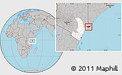 Gray Location Map of KIUNGA, highlighted grandparent region