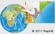 Physical Location Map of KIUNGA, highlighted country, highlighted grandparent region