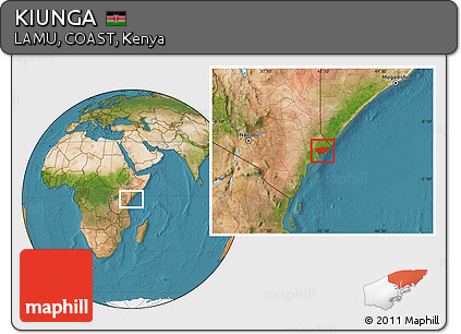 Satellite Location Map of KIUNGA