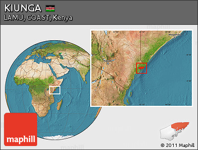Satellite Location Map of KIUNGA