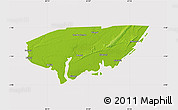 Physical Map of KIUNGA, cropped outside