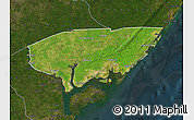 Satellite Map of KIUNGA, darken