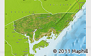 Satellite Map of KIUNGA, physical outside