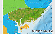 Satellite Map of KIUNGA, political outside