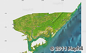 Satellite Map of KIUNGA, single color outside