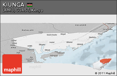 Gray Panoramic Map of KIUNGA