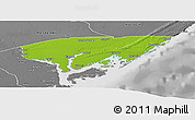 Physical Panoramic Map of KIUNGA, desaturated