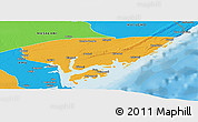 Political Panoramic Map of KIUNGA