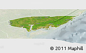 Satellite Panoramic Map of KIUNGA, lighten