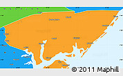 Political Simple Map of KIUNGA
