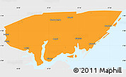 Political Simple Map of KIUNGA, single color outside