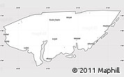 Silver Style Simple Map of KIUNGA, cropped outside