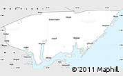Silver Style Simple Map of KIUNGA