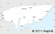 Silver Style Simple Map of KIUNGA, single color outside
