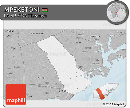Gray 3D Map of MPEKETONI