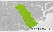 Physical 3D Map of MPEKETONI, lighten, desaturated