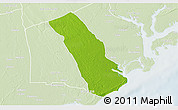 Physical 3D Map of MPEKETONI, lighten