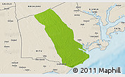Physical 3D Map of MPEKETONI, shaded relief outside