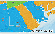 Political 3D Map of MPEKETONI