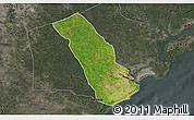 Satellite 3D Map of MPEKETONI, darken, semi-desaturated