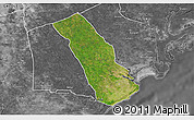 Satellite 3D Map of MPEKETONI, desaturated
