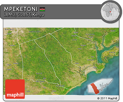 Satellite 3D Map of MPEKETONI