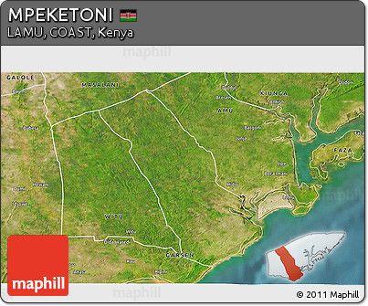 Satellite 3D Map of MPEKETONI
