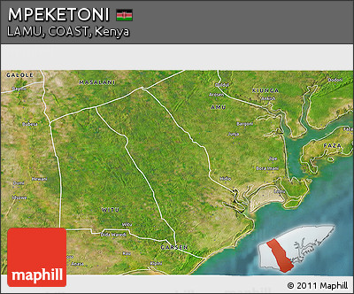 Satellite 3D Map of MPEKETONI