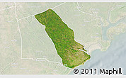 Satellite 3D Map of MPEKETONI, lighten