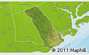 Satellite 3D Map of MPEKETONI, physical outside