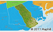 Satellite 3D Map of MPEKETONI, political outside