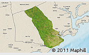 Satellite 3D Map of MPEKETONI, shaded relief outside