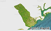 Satellite 3D Map of MPEKETONI, single color outside