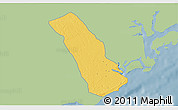 Savanna Style 3D Map of MPEKETONI, single color outside