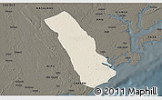 Shaded Relief 3D Map of MPEKETONI, darken