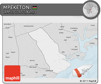 Silver Style 3D Map of MPEKETONI