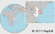 Gray Location Map of MPEKETONI, highlighted grandparent region