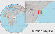 Gray Location Map of MPEKETONI