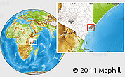 Physical Location Map of MPEKETONI, highlighted country, highlighted parent region