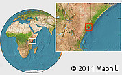 Satellite Location Map of MPEKETONI