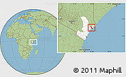 Savanna Style Location Map of MPEKETONI, highlighted grandparent region