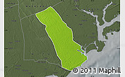 Physical Map of MPEKETONI, darken, semi-desaturated