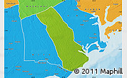 Physical Map of MPEKETONI, political outside