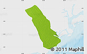 Physical Map of MPEKETONI, single color outside