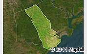 Satellite Map of MPEKETONI, darken