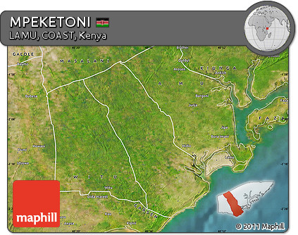 Satellite Map of MPEKETONI