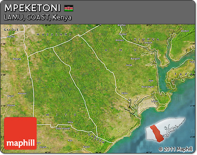 Satellite Map of MPEKETONI