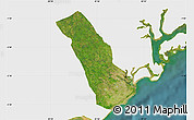 Satellite Map of MPEKETONI, single color outside