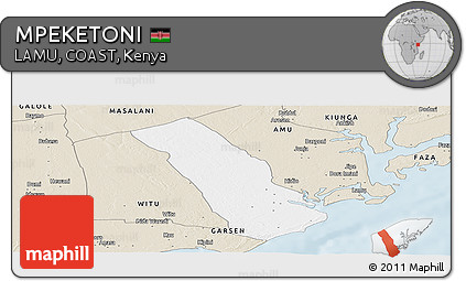 Classic Style Panoramic Map of MPEKETONI